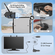 Load image into Gallery viewer, Xroose 4 Magnetic Solar Wireless Backup Camera HD 1080P 10.1" 1 Min Magnetic Easy Install No Wiring 4 Split Recording Monitor 15,000mah Solar Battery for Truck,Rv,Tractor,Camper,Trailer