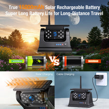 Load image into Gallery viewer, Magnetic Solar Wireless Backup Camera, 9" IPS Touchscreen Monitor HD1080P DVR Rear View Camera IP69 IR Night Vision No Wiring True 15000mAh Rechargeable Camera for RV, Trailer, Camper, Car,Truck