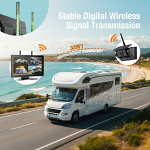 Load image into Gallery viewer, Magnetic Solar Wireless Backup Camera, 9" IPS Touchscreen Monitor HD1080P DVR Rear View Camera IP69 IR Night Vision No Wiring True 15000mAh Rechargeable Camera for RV, Trailer, Camper, Car,Truck