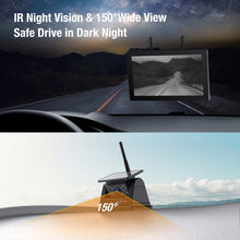 Load image into Gallery viewer, Magnetic Solar Wireless Backup Camera, 9" IPS Touchscreen Monitor HD1080P DVR Rear View Camera IP69 IR Night Vision No Wiring True 15000mAh Rechargeable Camera for RV, Trailer, Camper, Car,Truck