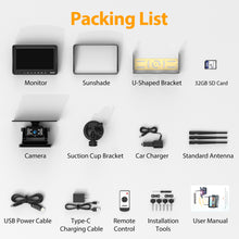 Load image into Gallery viewer, Xroose Magnetic Solar Wireless Backup Camera Plug and Play 7" 1080P HD DVR IPS Monitor,IR Night Vision,IP69 Waterproof 1-Min Solar Install,No-Drill,Xroose Wireless Backup Camera for Truck/Trailer/Camper
