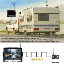 Load image into Gallery viewer, Wireless Backup Camera Kit 7” Monitor W/Upgraded Recorder Backing Up for RV Trailer Truck Camper Bus, Digital FHD 1080P Waterproof Front Rear Side View Camera Extra Stable Signal DVR System Xroose TW4