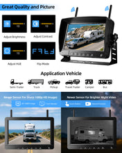Load image into Gallery viewer, Xroose Wireless Backup Camera for Rvs, BSD Alert, AI Detection, 6X Zoom, 1080P 320FT Stable Signal, 150° Wide View, 4-Channel Expandable, Furrion Ready, IP69K Metal Housing CW7
