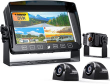 Load image into Gallery viewer, 1080P Backup Camera with 7&quot; Monitor w/Advanced Recorder for RV Trailer Semi Box Truck Camper 5th Wheel, 3 FHD Waterproof Rear + Side View Cam DVR Quad View, Wired Reverse Back System for Driving, CY3
