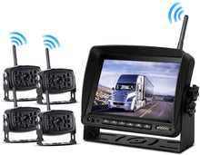 Load image into Gallery viewer, Wireless Backup Camera with Monitor System Split Screen for RV Rearview Reversing Back Camera No Interface IP69 Waterproof + Big 7&#39;&#39; Wireless Monitor for Truck Trailer Heavy Box Truck Motorhome
