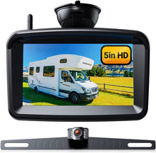 Load image into Gallery viewer, Wireless Backup Camera 5&quot; Monitor, 1080P HD License Plate Camera w/ Stable Signal for Rear View Car/Pickup/Semi Box Truck/Sedan/Rv/Van/Camper, No Water-in, S04
