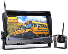 Load image into Gallery viewer, Xroose Wireless Backup Camera with 10” DVR Monitor for RV Trailer, 1080P FHD Back Up Cam with Extra Long Range Signal + Touch Button Recorder Monitor Kit Rear View Pickup Truck Motorhome Camper, CW101
