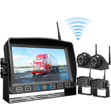 Load image into Gallery viewer, Wireless Backup Camera Kit 7” Monitor W/Upgraded Recorder Backing Up for RV Trailer Truck Camper Bus, Digital FHD 1080P Waterproof Front Rear Side View Camera Extra Stable Signal DVR System Xroose TW4
