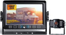 Load image into Gallery viewer, 2021 Upgraded 1080P Backup Camera 7&quot; Monitor w/Built-in Advanced Recorder, Ultra HD Touch Key Rearview Screen + Infrared Clear Night Vision Camera, IP69K Waterproof System for Truck/RV, Xroose CY1
