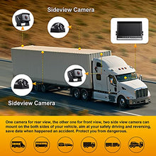 Load image into Gallery viewer, 10&quot; Wired 1080P Backup Camera Monitor System Kit, Advanced DVR Recording Function &amp; 1/2/3/4 Split Screen Monitor w/ IP69 Waterproof Rear/ Side View Camera for Truck Trailer RV Bus Camper, Xroose C104
