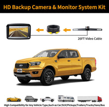 Load image into Gallery viewer, 5&quot; Monitor with 1080P Backup Camera, License Plate 149° Back up Rear View Kits for Reversing/ Driving Car Pickup Truck SUV Camper Sedan, IP69 Waterproof &amp; Clear Night Vision, Xroose S3
