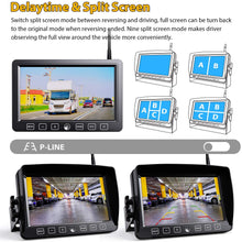 Load image into Gallery viewer, Xroose Backup Camera Wireless W/Touch Key DVR 7&quot; FHD Monitor for Truck RV Trailer Rear Side View Reversing 4 Back Up Camera W/Built-in Recorder Monitor Stable Signal System, CW4
