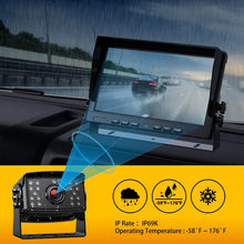 Load image into Gallery viewer, 10&quot; Wired 1080P Backup Camera Monitor System Kit, Advanced DVR Recording Function &amp; 1/2/3/4 Split Screen Monitor w/ IP69 Waterproof Rear/ Side View Camera for Truck Trailer RV Bus Camper, Xroose C103
