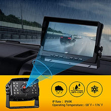 Load image into Gallery viewer, 10&quot; Wired 1080P Backup Camera Monitor System Kit, Advanced DVR Recording Function &amp; 1/2/3/4 Split Screen Monitor w/ IP69 Waterproof Rear/ Side View Camera for Truck Trailer RV Bus Camper, Xroose C104
