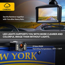 Load image into Gallery viewer, 5&quot; Monitor with 1080P Backup Camera, License Plate 149° Back up Rear View Kits for Reversing/ Driving Car Pickup Truck SUV Camper Sedan, IP69 Waterproof &amp; Clear Night Vision, Xroose S3
