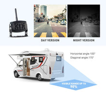 Load image into Gallery viewer, Wireless Backup Camera with Monitor for Truck Rearview Reversing Backing Camera with Stable Signal IP69 Waterproof + 7&#39;&#39; Wireless Monitor System for RV/Travel Trailer/Pickup/Motorhome/Camper

