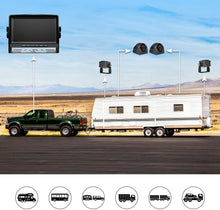 Load image into Gallery viewer, Xroose Digital Backup Camera + Large 9&quot; Recorder Monitor Kit for RV Trailer, FHD Rear Front Side View Reverse Cam + Screen for Backing Vehicle, Reversing Camper Truck Motorhome 5th Wheel, YX4
