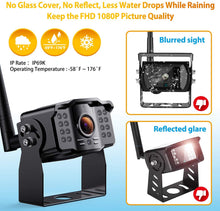 Load image into Gallery viewer, Xroose Backup Camera Wireless W/Touch Key DVR 7&quot; FHD Monitor for Truck RV Trailer Rear Side View Reversing 4 Back Up Camera W/Built-in Recorder Monitor Stable Signal System, CW4
