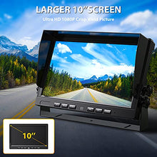 Load image into Gallery viewer, 10&quot; Wired 1080P Backup Camera Monitor System Kit, Advanced DVR Recording Function &amp; 1/2/3/4 Split Screen Monitor w/ IP69 Waterproof Rear/ Side View Camera for Truck Trailer RV Bus Camper, Xroose C104
